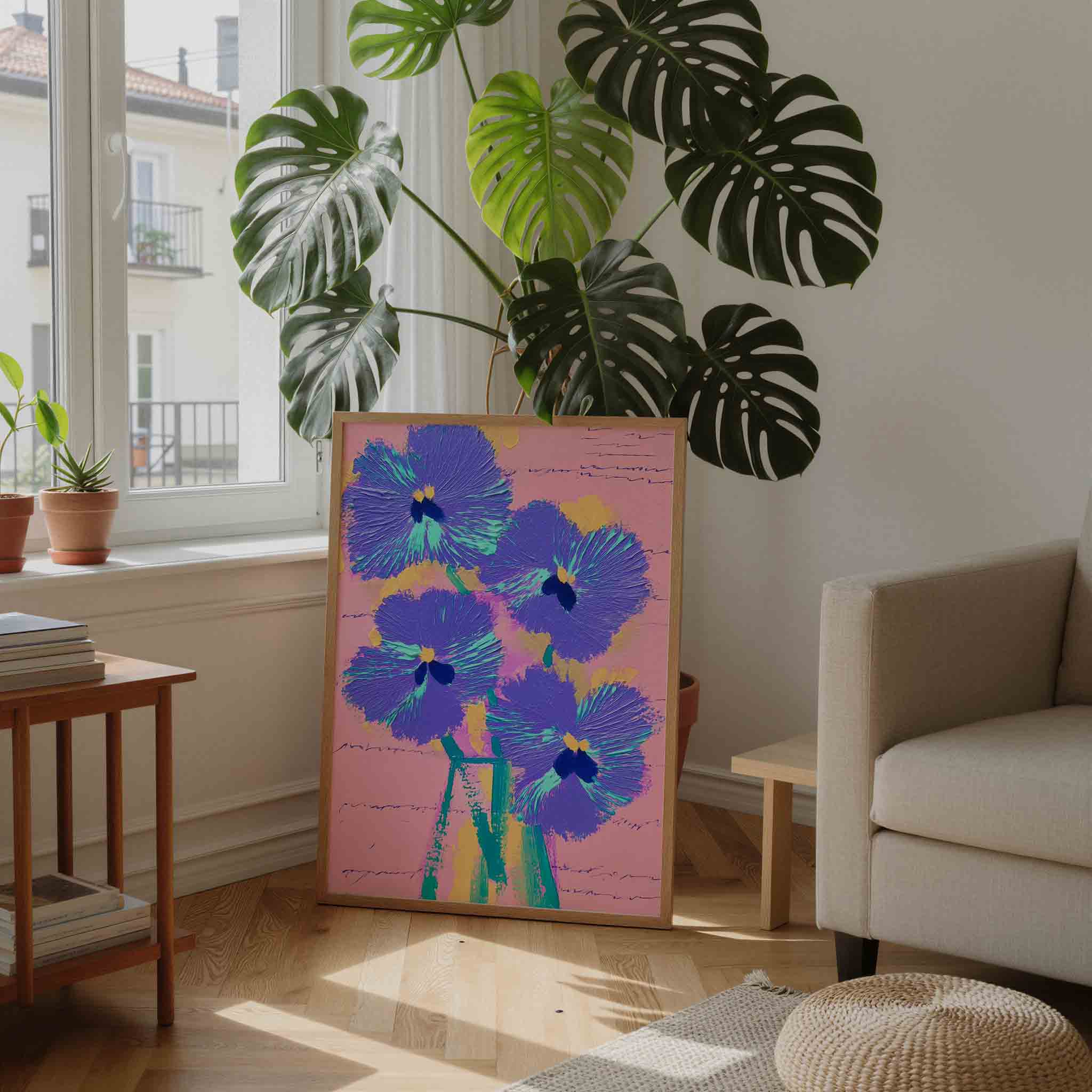 Bloemen in vaas Poster