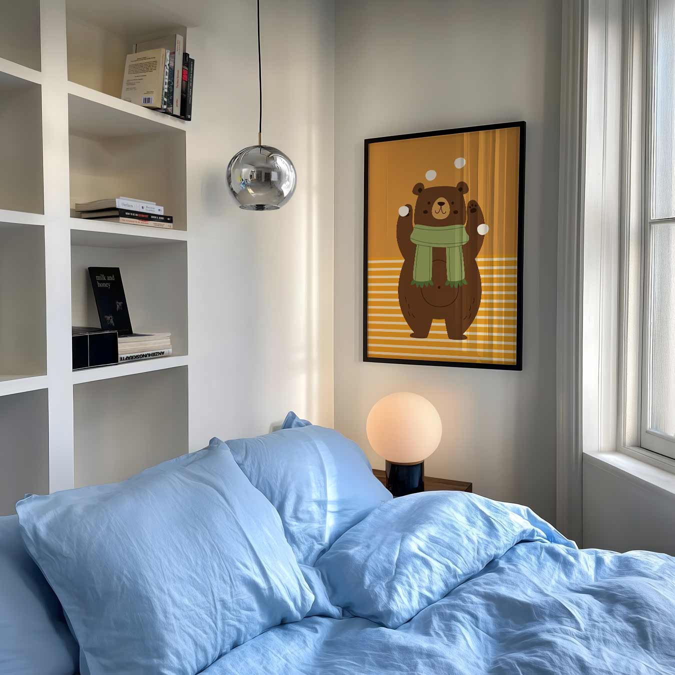 Schattige Berenposter Met Sjaal Poster-WallArtistic