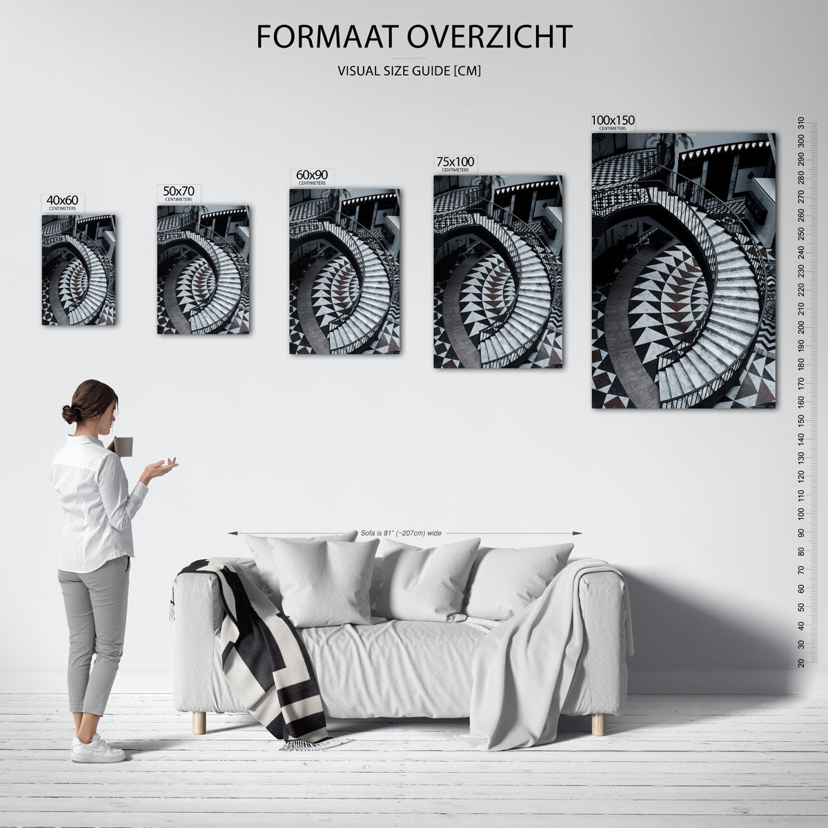 Geometrische trappen Kunstwerk