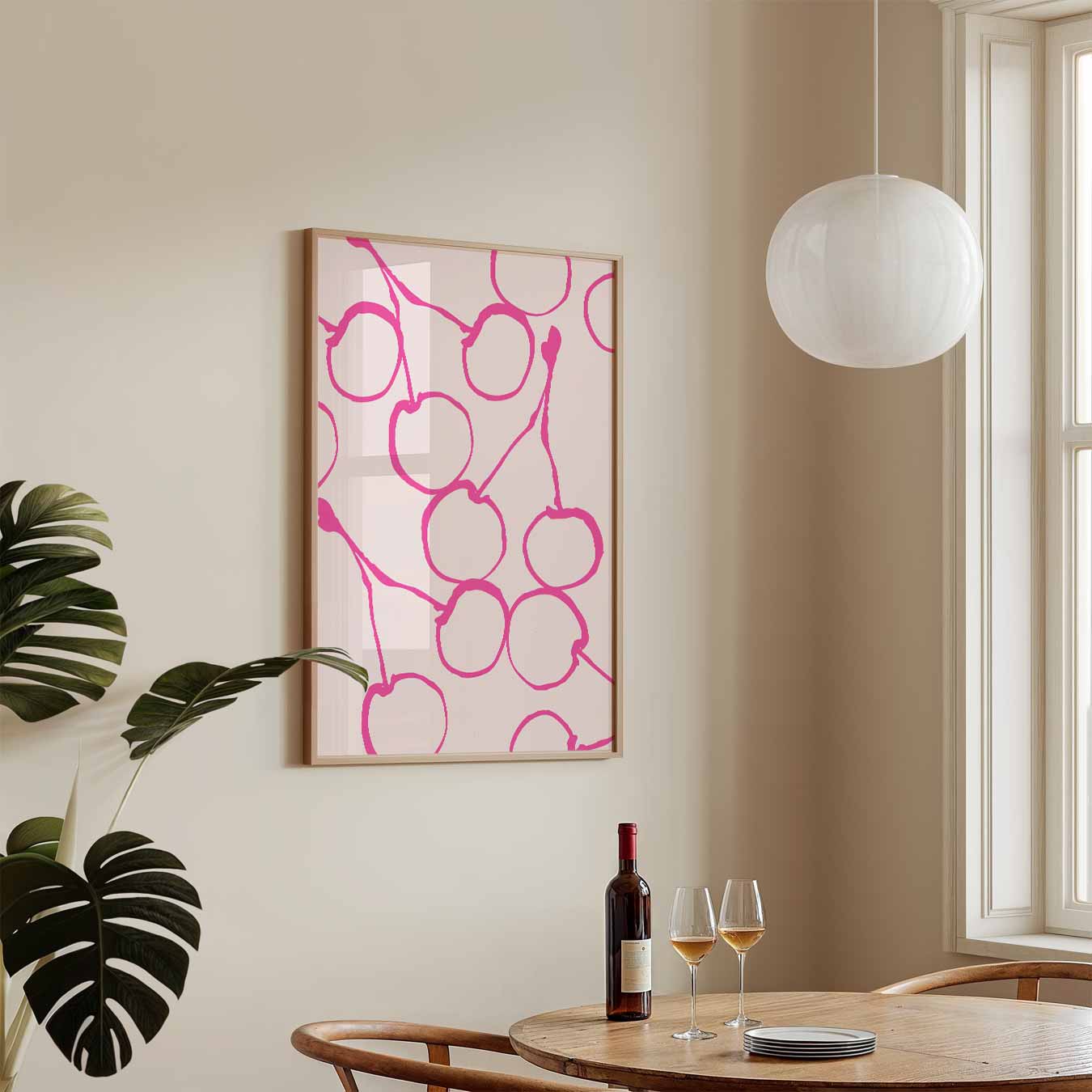 Speelse Kersen Poster-WallArtistic