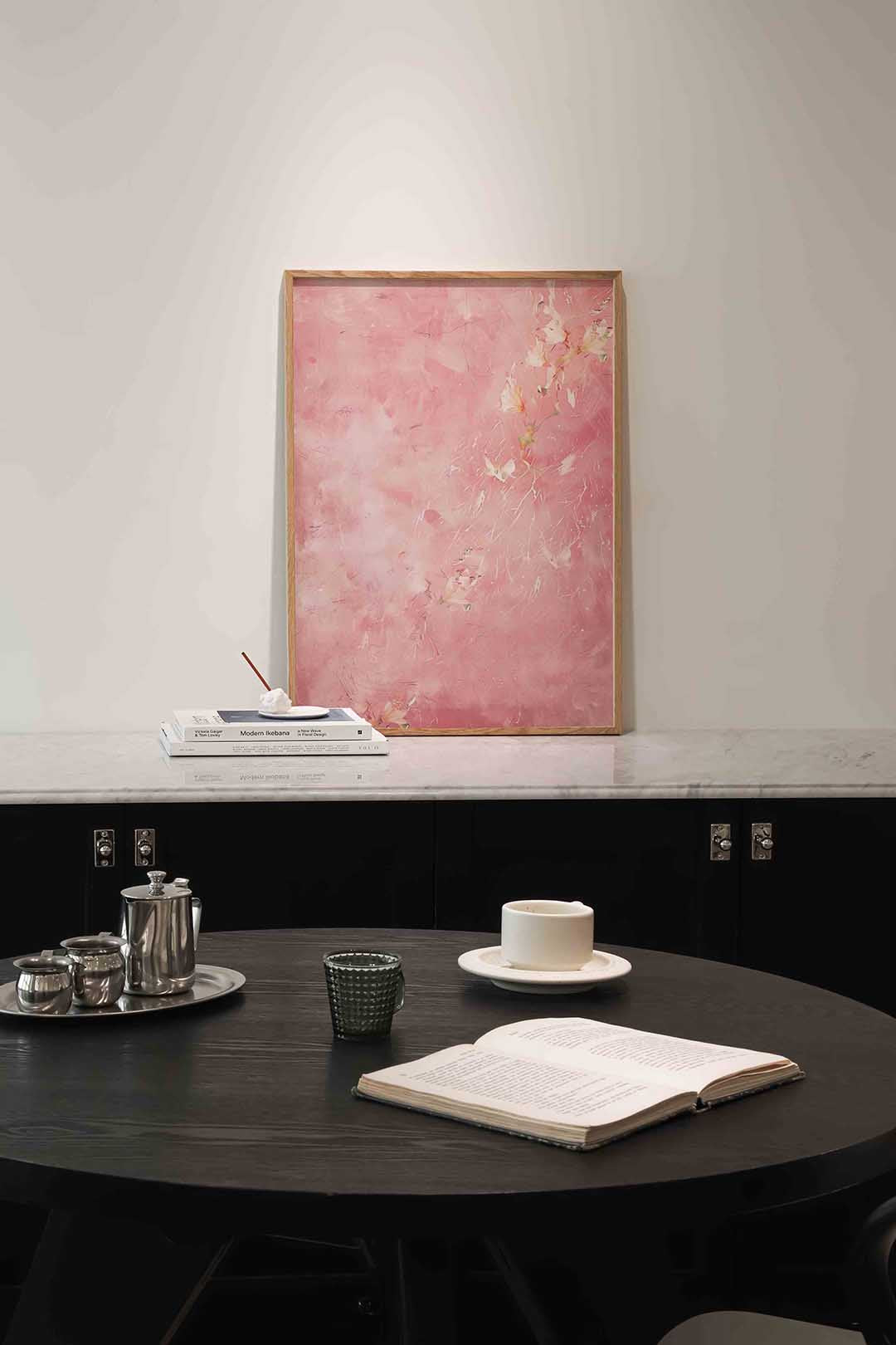 Bloemen op roze Poster