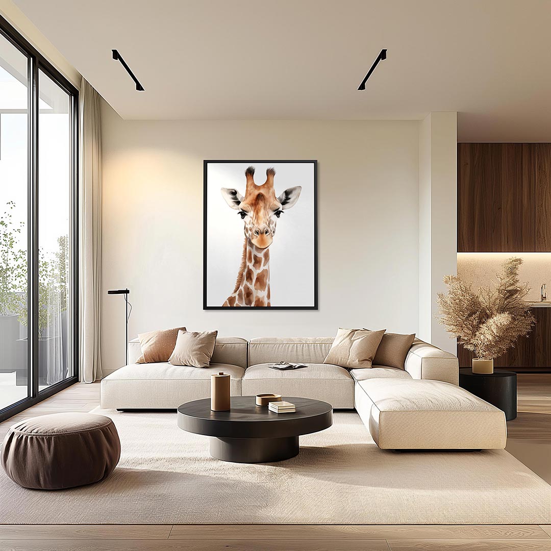 Giraffe portret Kunstwerk