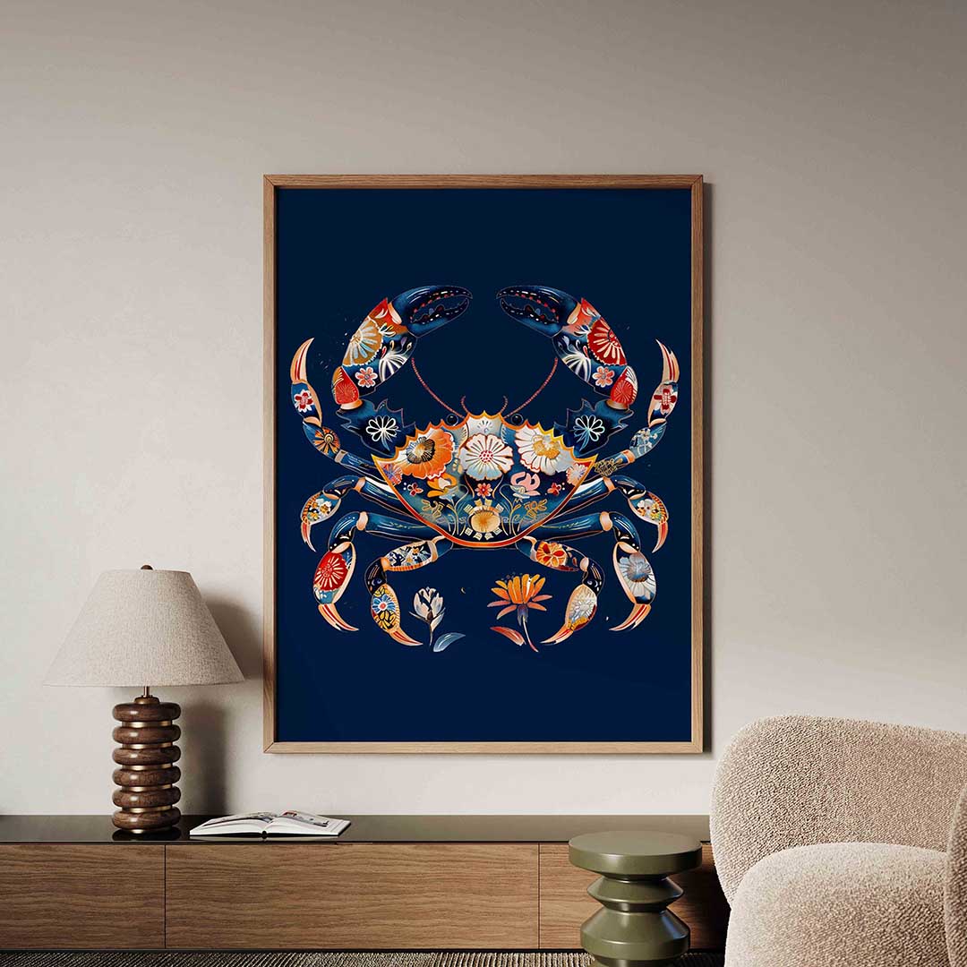 Bloemenkrab Poster