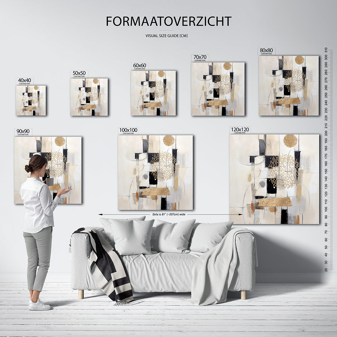 Geometrische compositie Kunstwerk