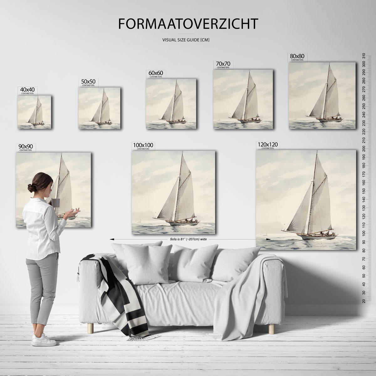 Zeilboot op zee Poster