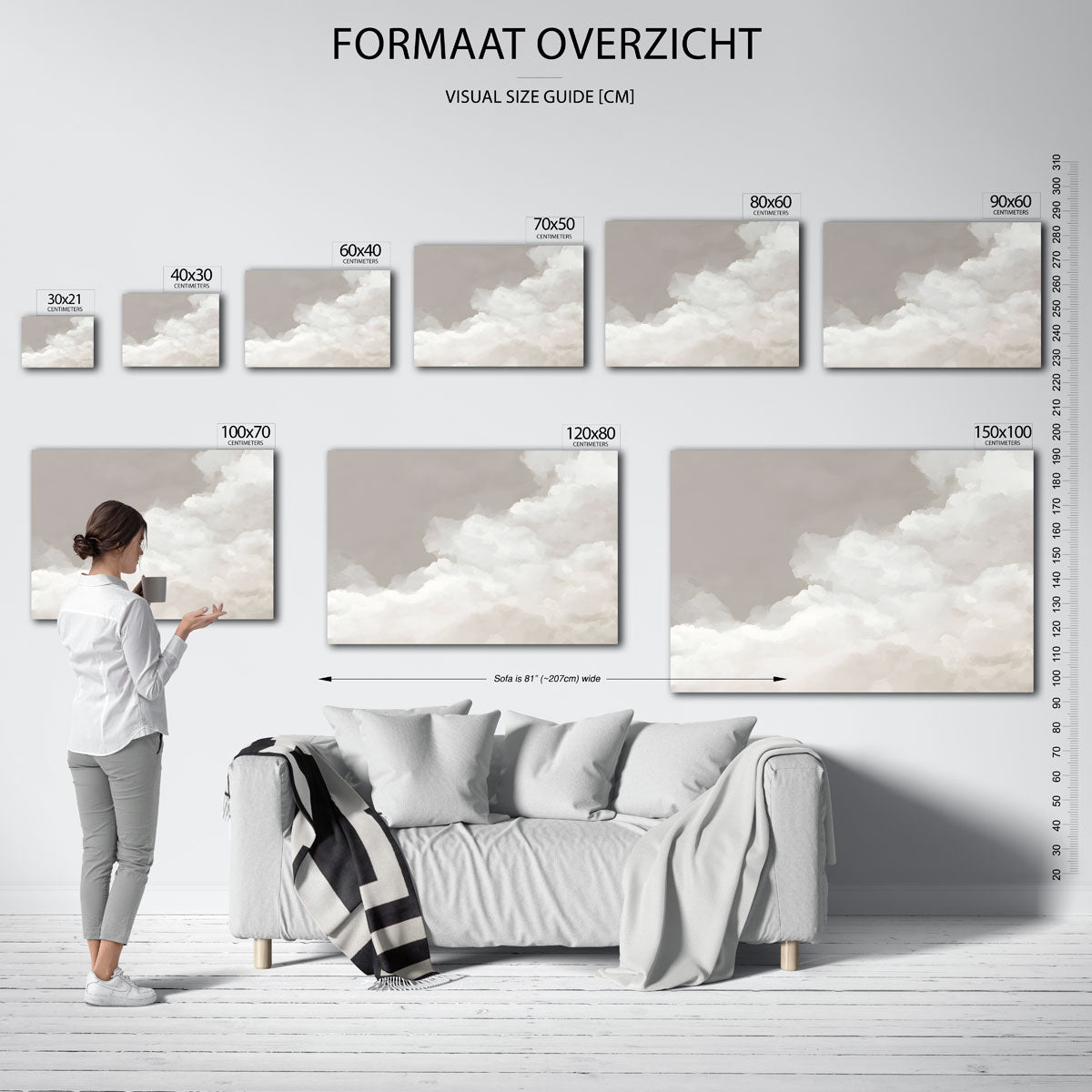 Wolkachtige vormen Poster