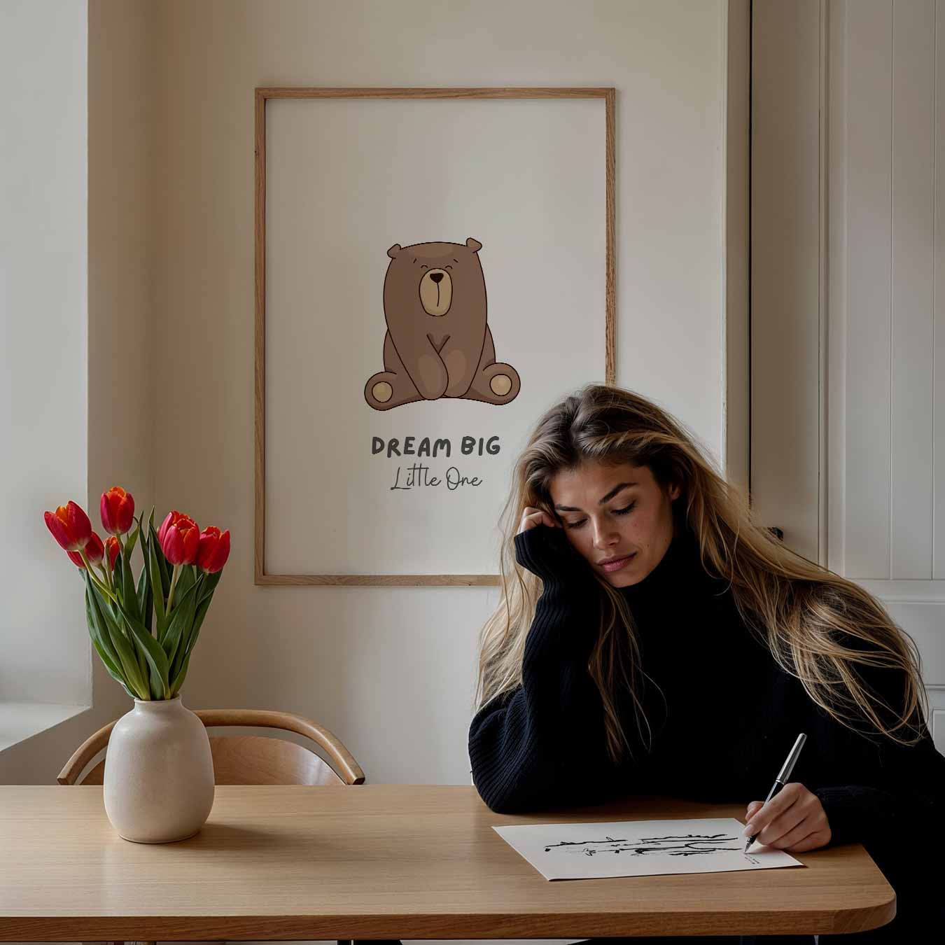 Droom Grote Beer Kinderkamer Poster-WallArtistic
