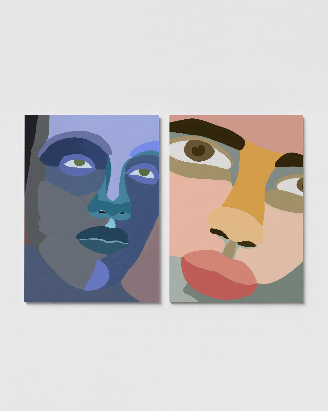 Kleurvlakken portret Posterset