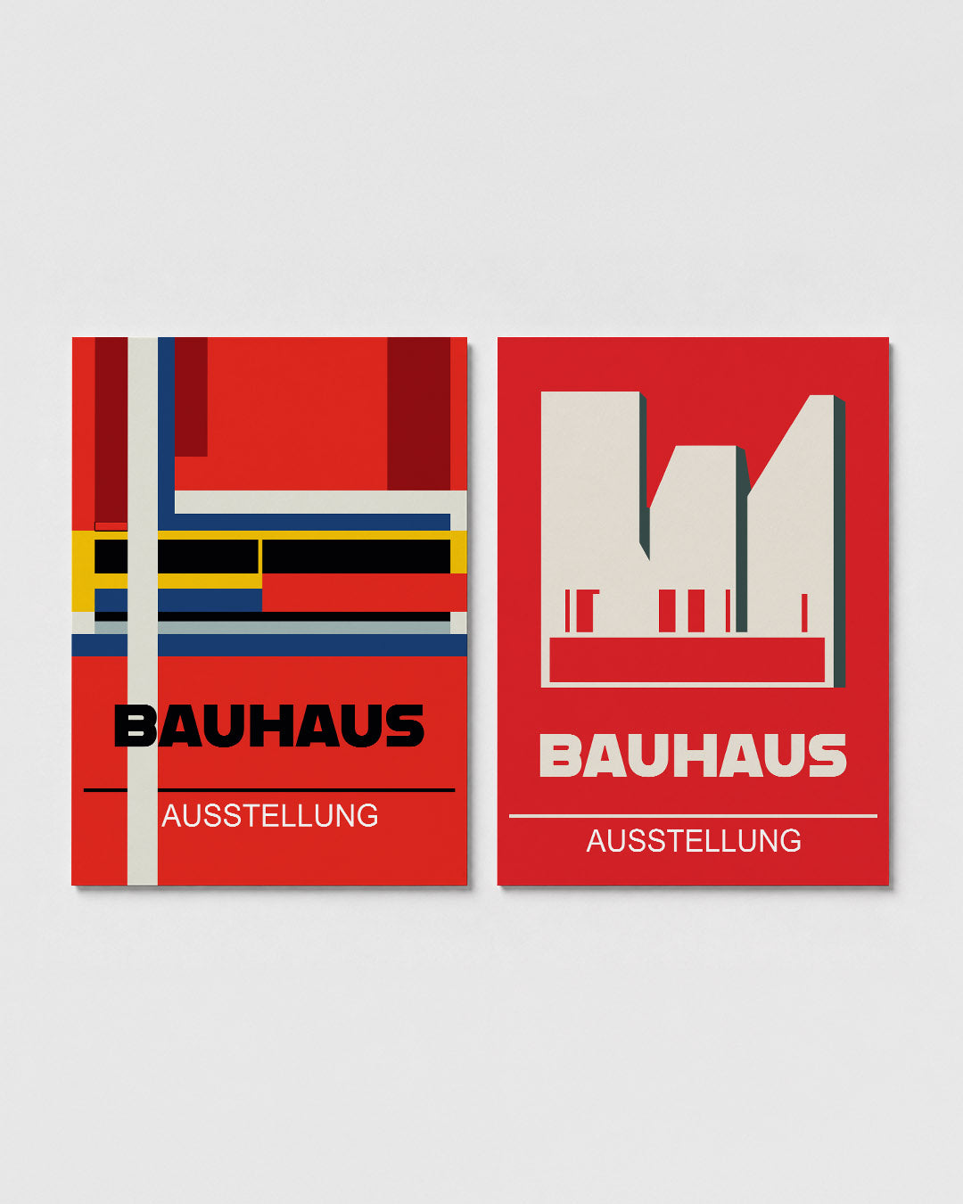 Kleurrijke lijnenspel Posterset