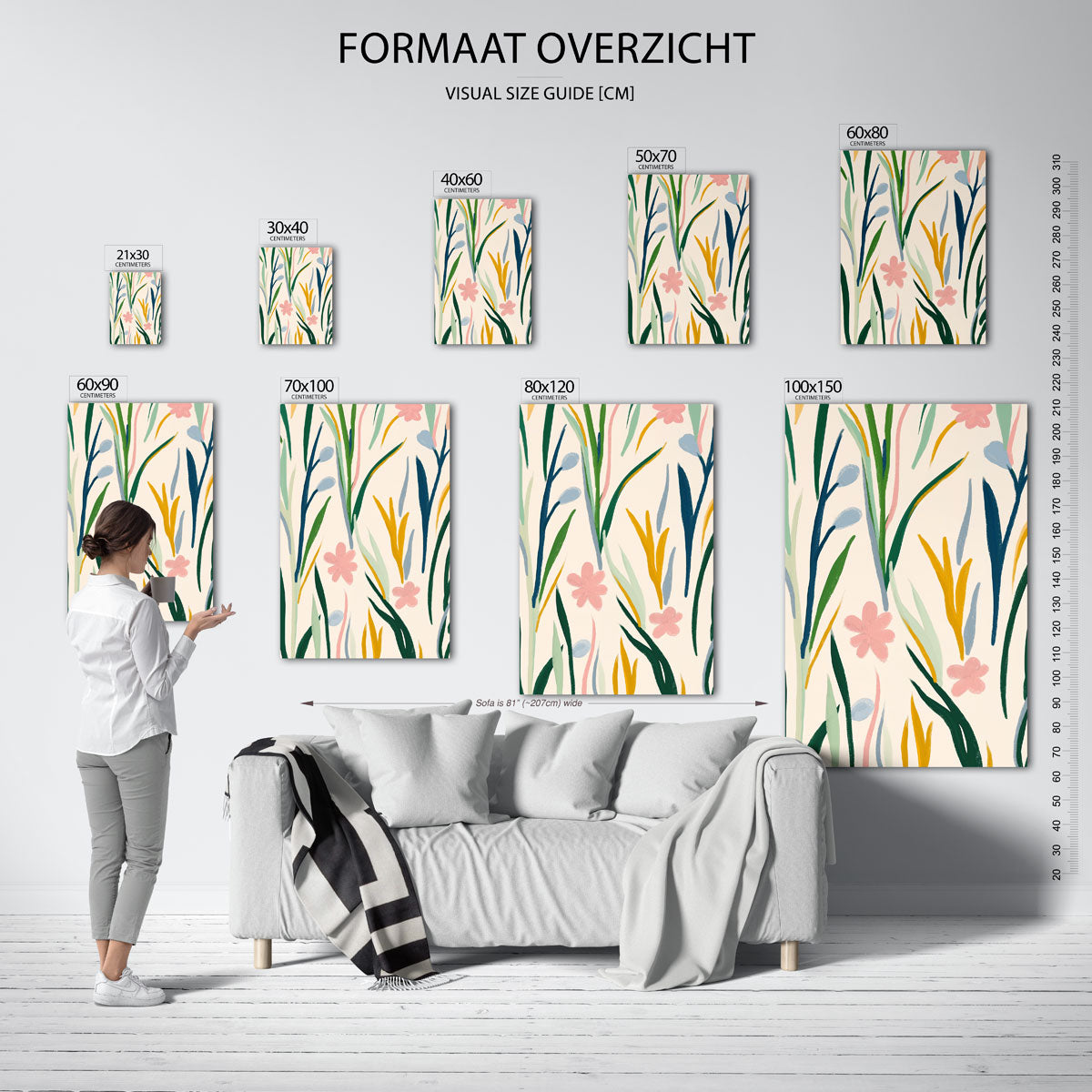 Bloemen en bladeren Poster