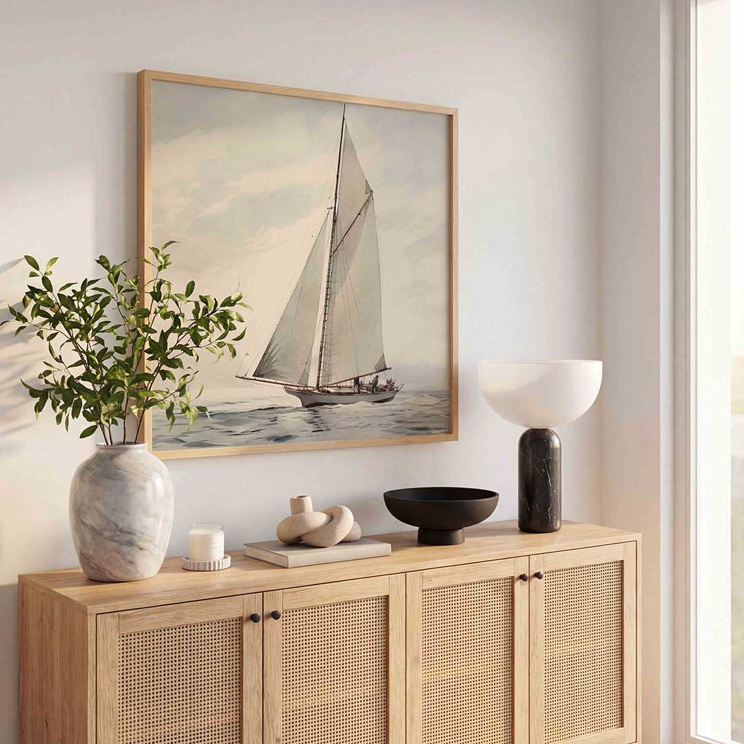 Zeilboot op zee Poster