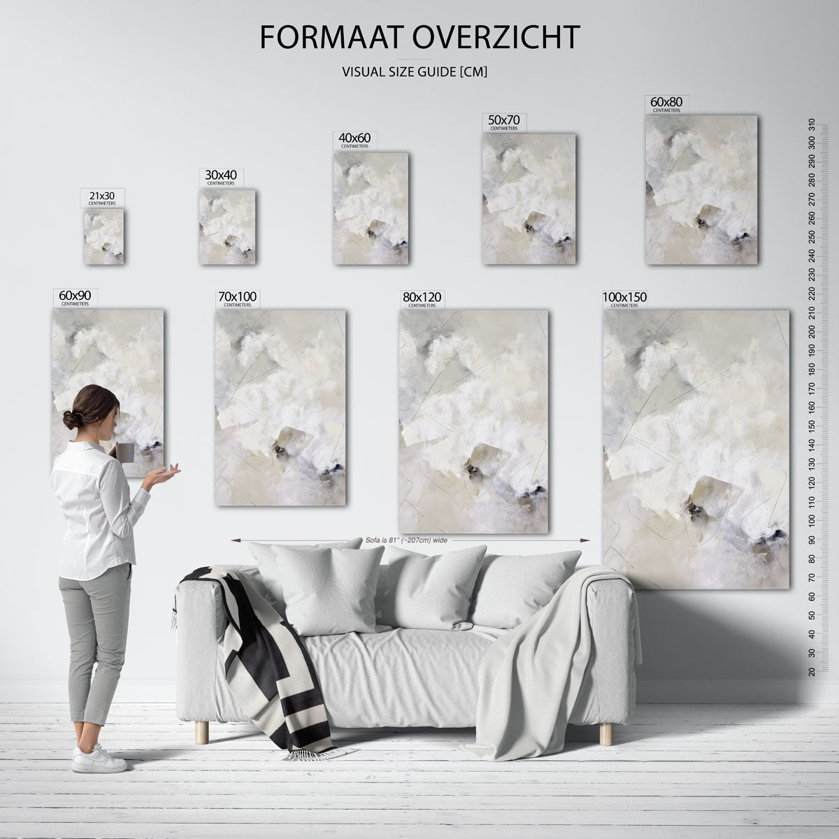 Abstracte lijnen en vormen Poster