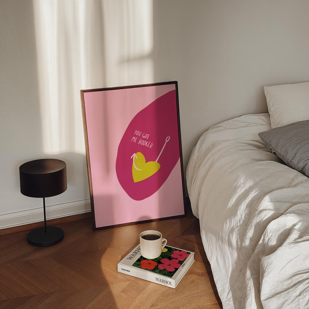 Love Hooked Hart Poster-WallArtistic