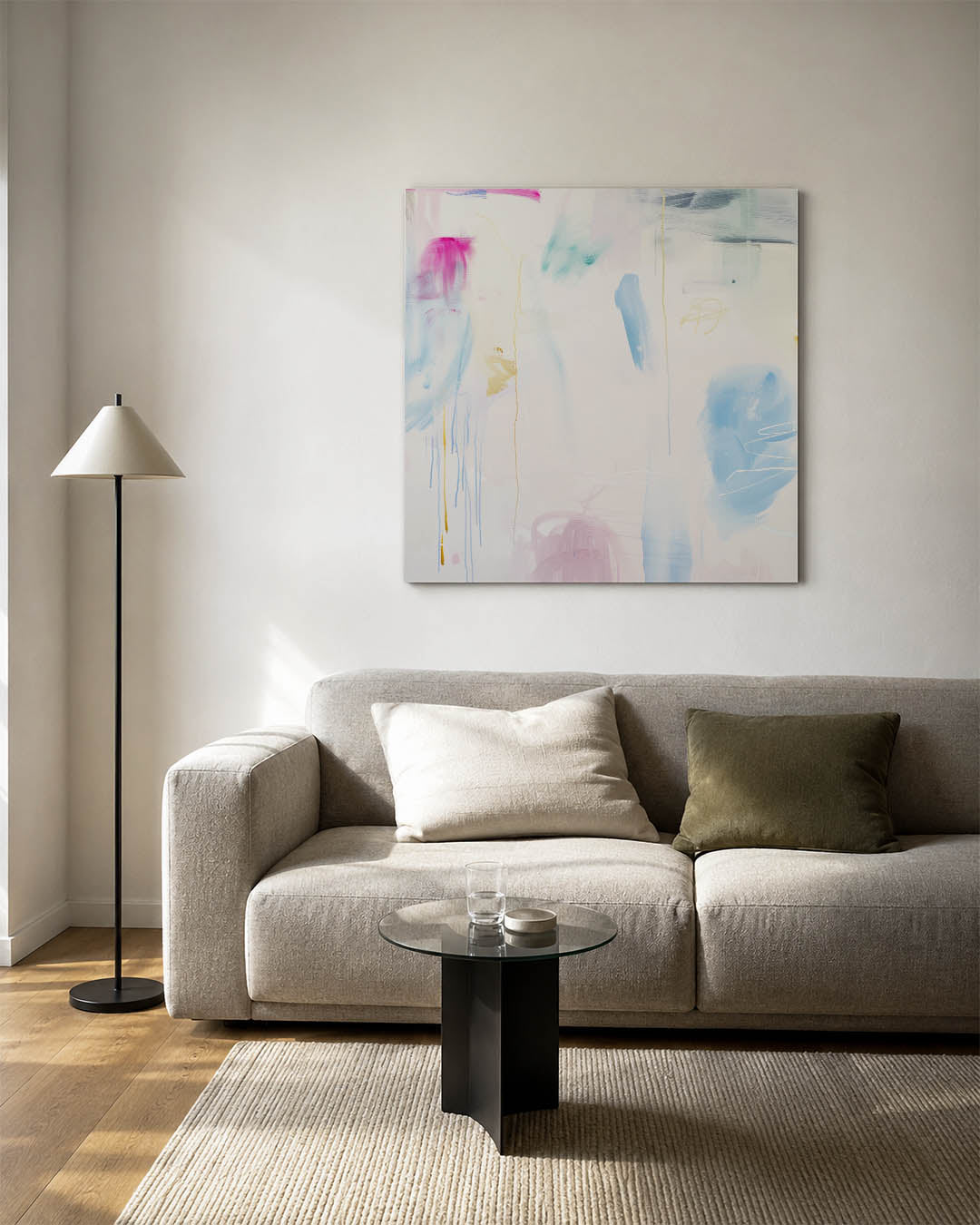 Kleurrijke vegen Kunstwerk