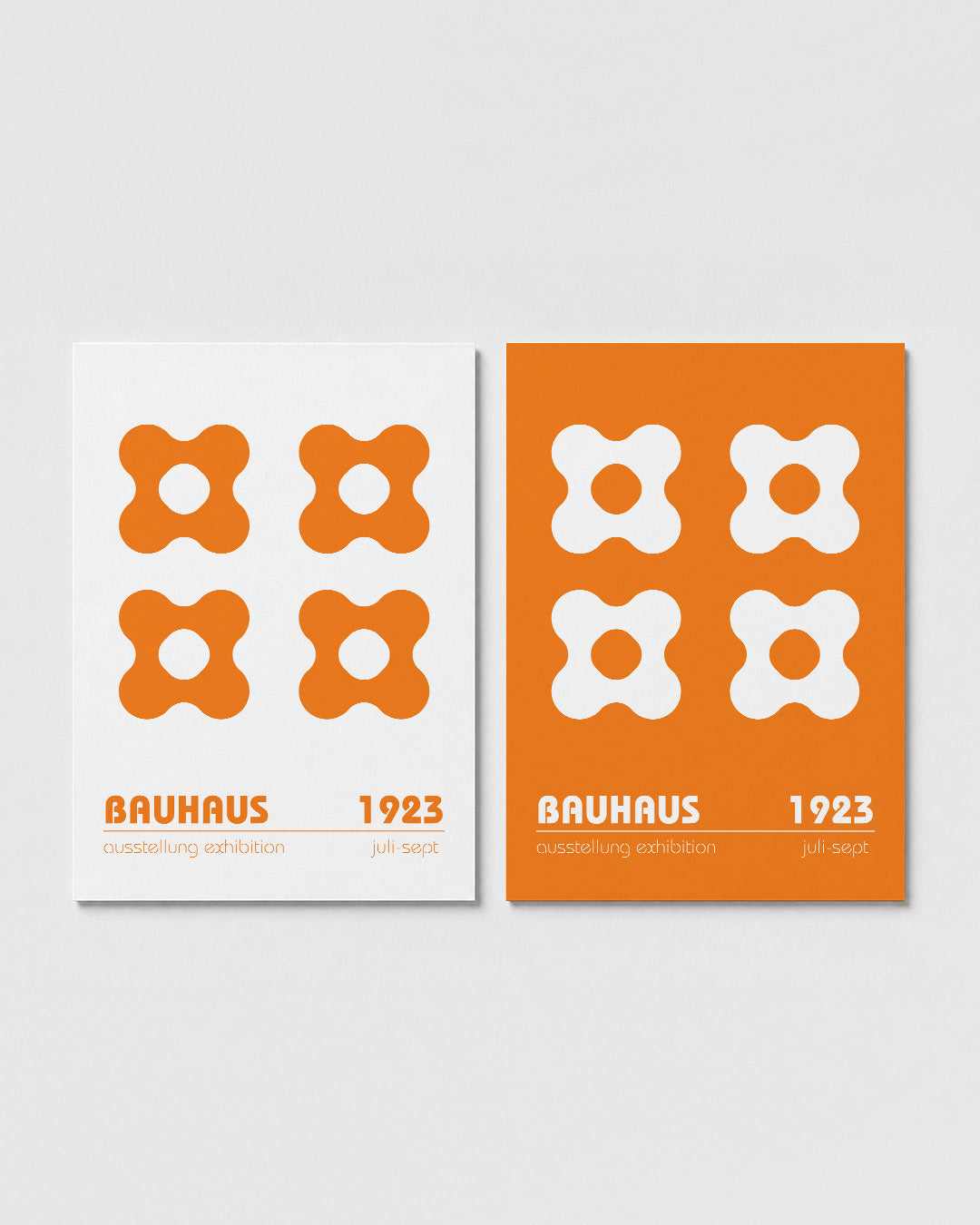 Oranje vormenspel Posterset