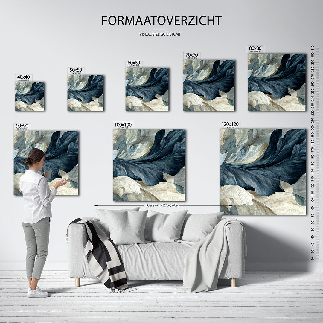 Vloeiende natuurlijke vormen Kunstwerk