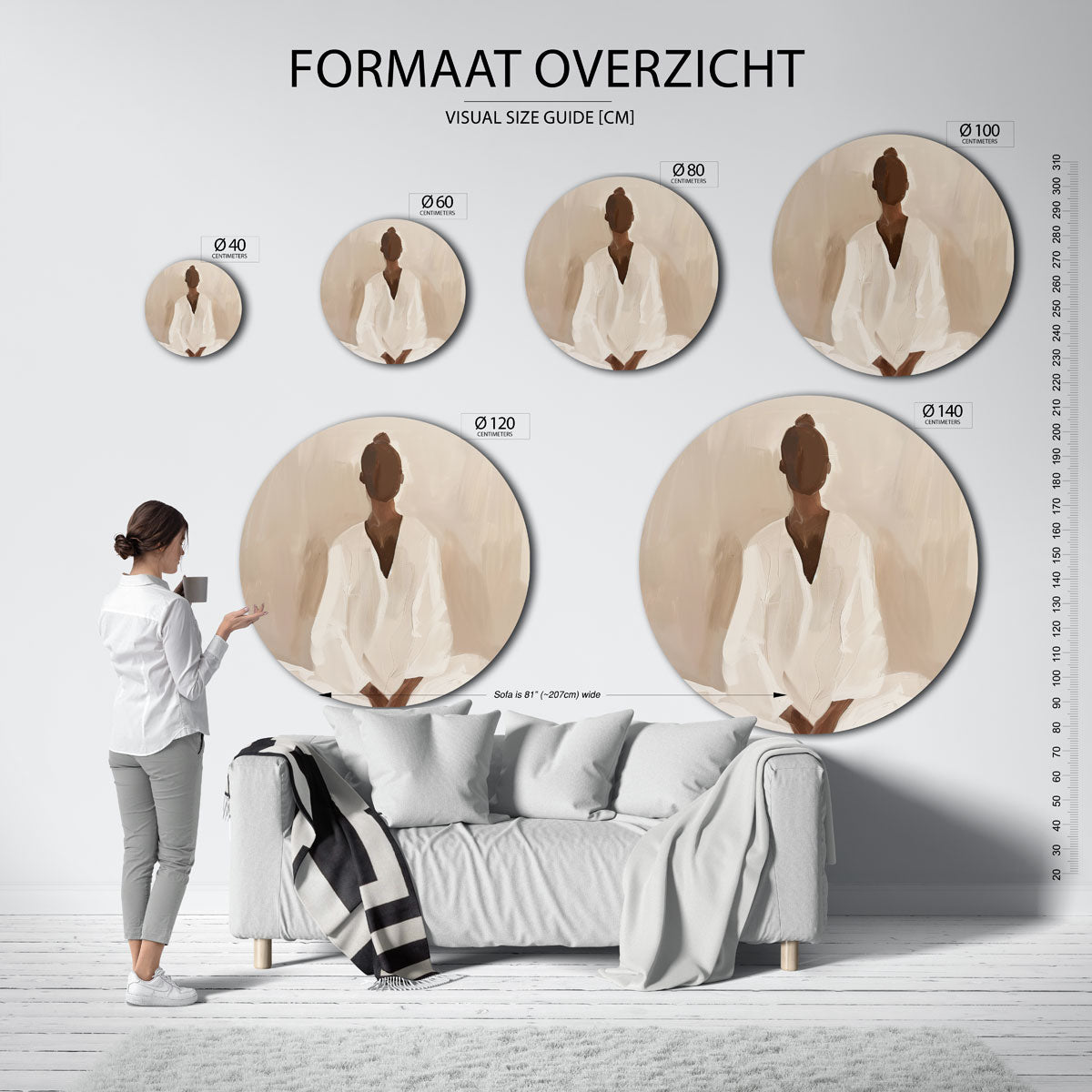 Zittende figuur Muurcirkel