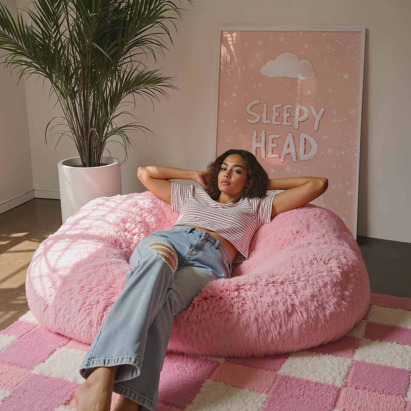 Dromerige "Sleepy Head" Poster-WallArtistic