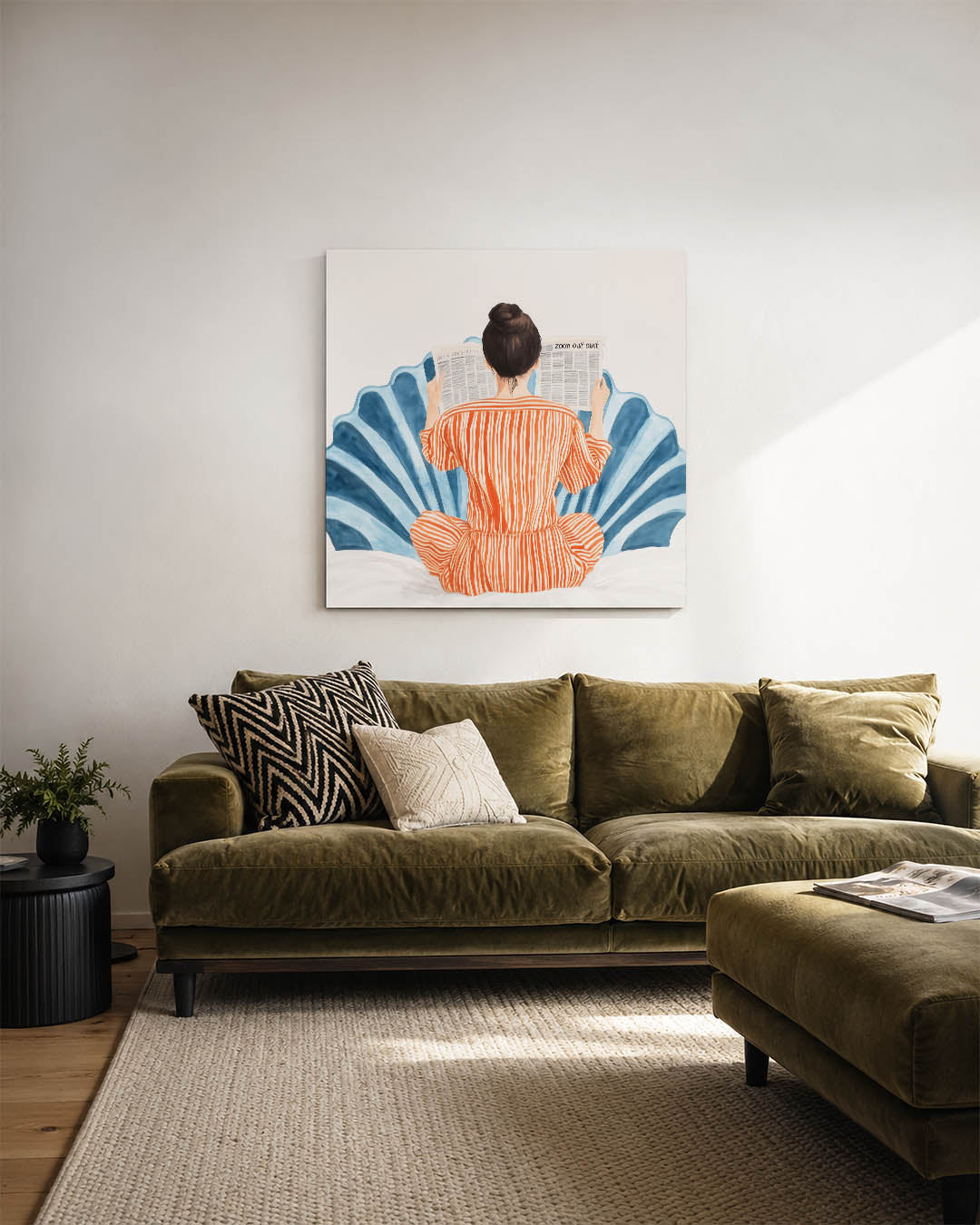 Lezende vrouw Kunstwerk