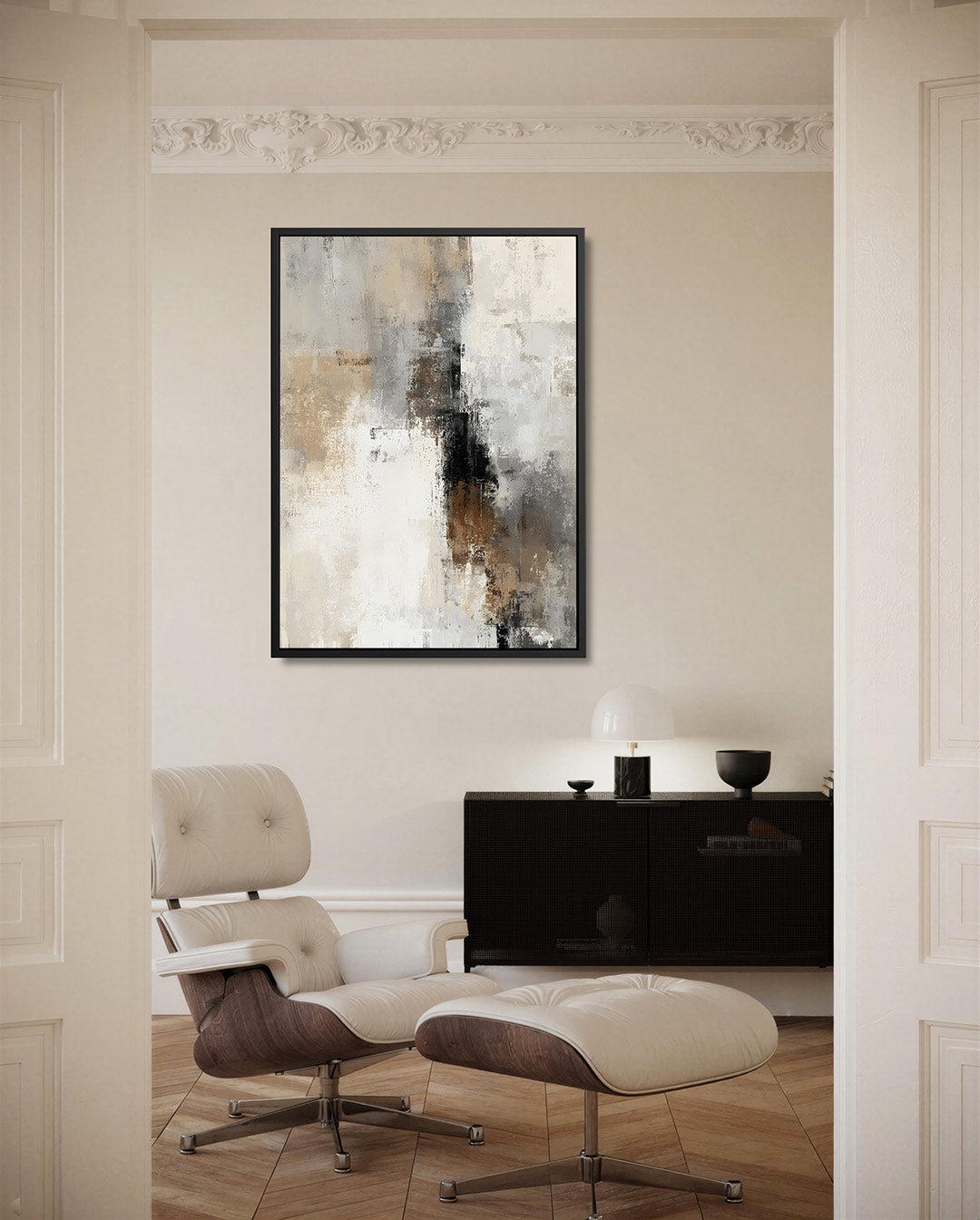 Gelaagde textuur compositie Kunstwerk