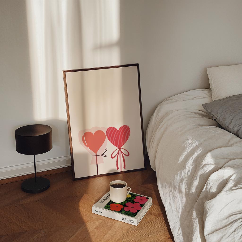 Romantische Hartjes Poster-WallArtistic