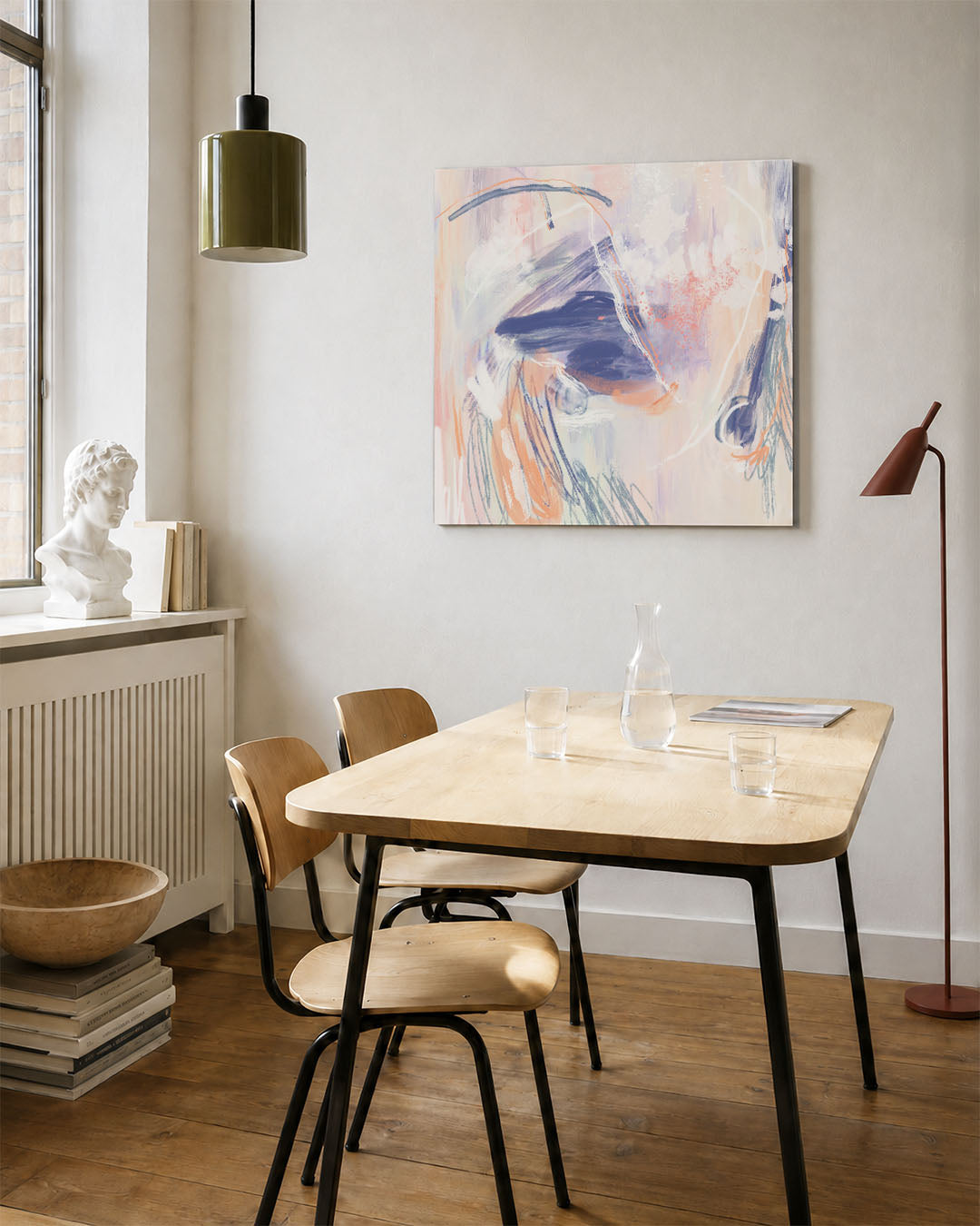 Dynamische kleurencompositie Kunstwerk