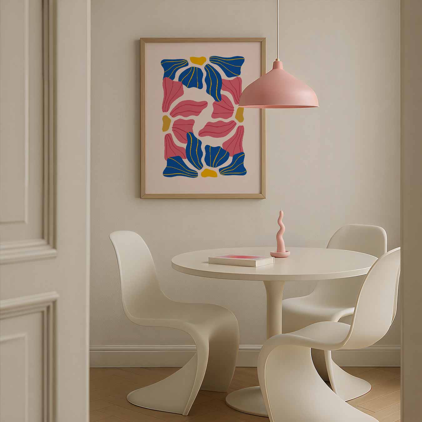 Vrolijke Bloemenabstractie Poster-WallArtistic