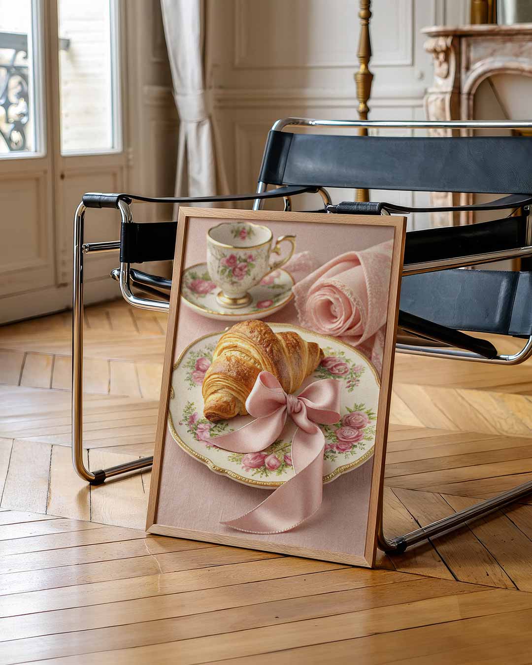 Elegante Rozen Ontbijtposter-WallArtistic