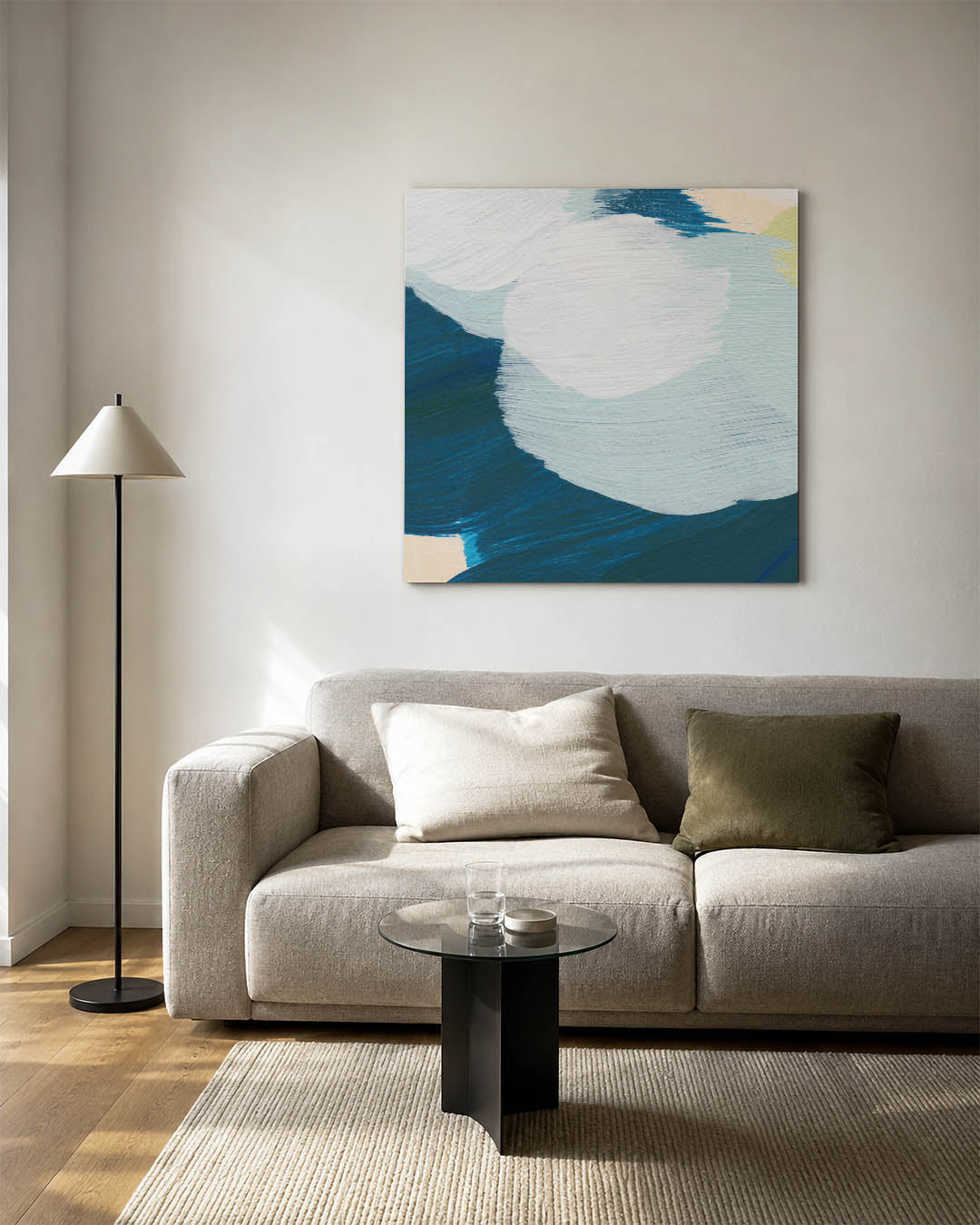 Vloeiende kleurencompositie Kunstwerk