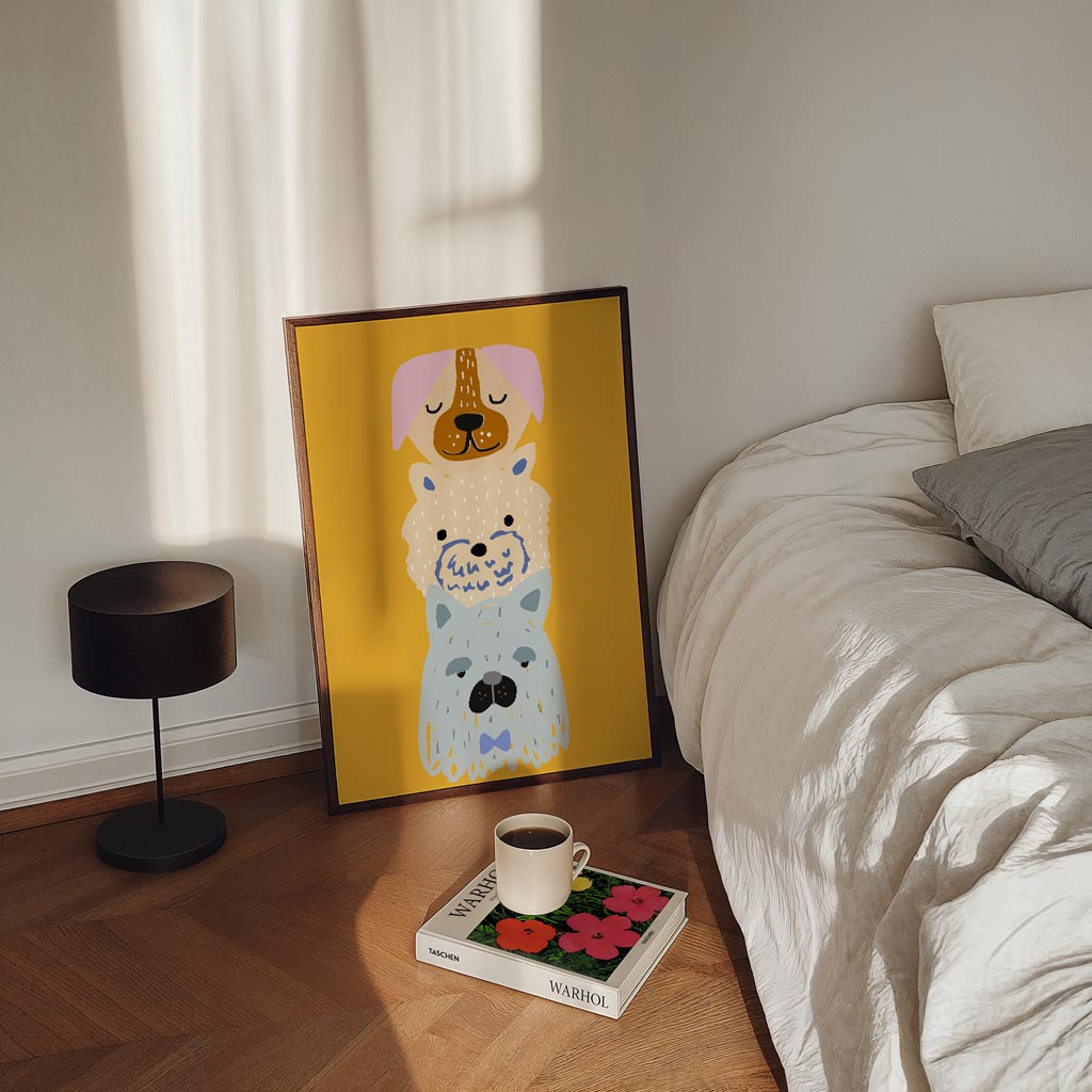 Schattige Honden Trio Poster-WallArtistic