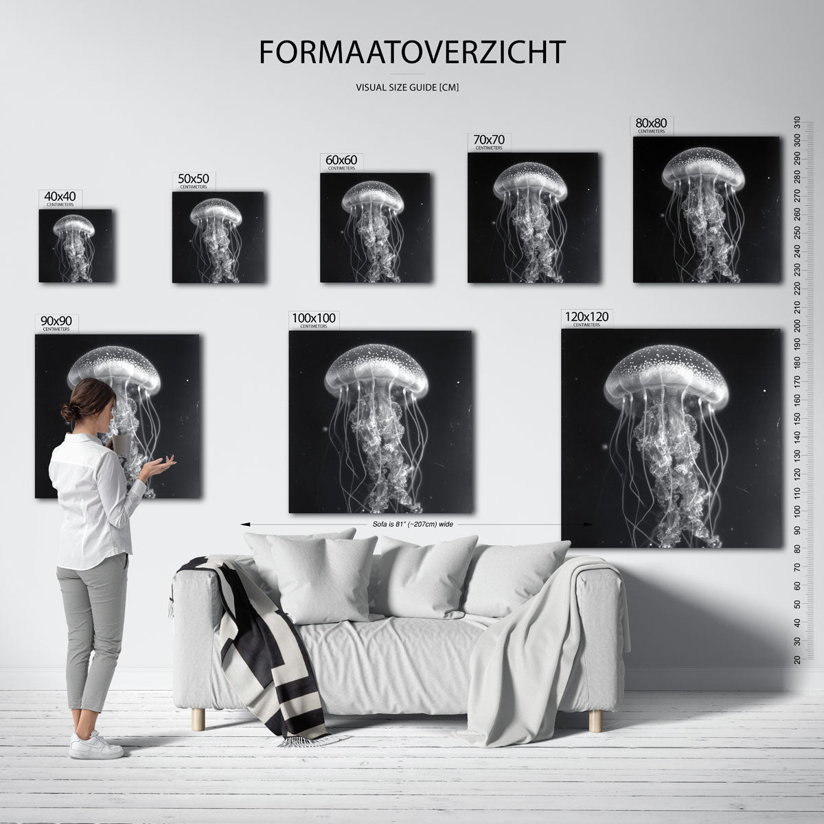 Kwal in zwart wit Poster
