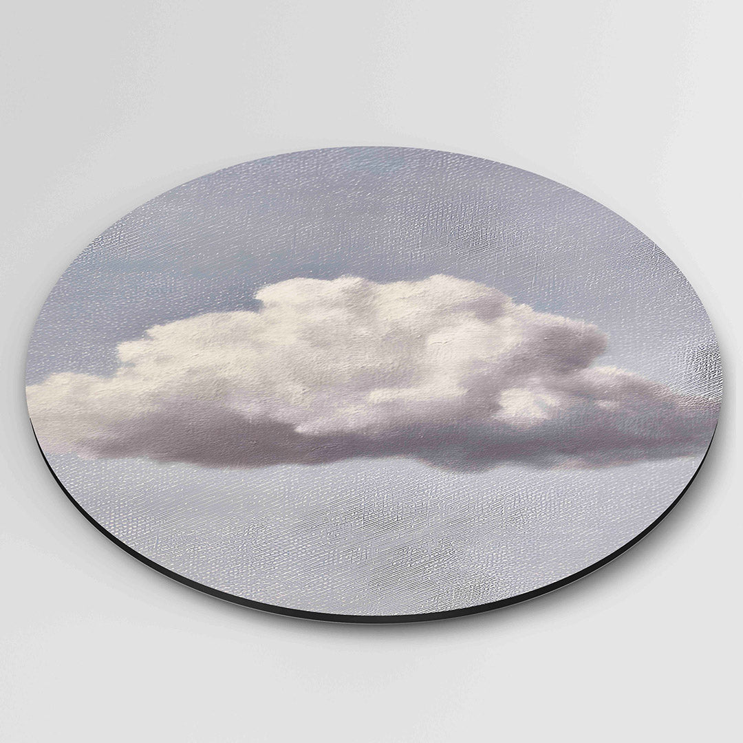Wolk op blauwe achtergrond Muurcirkel