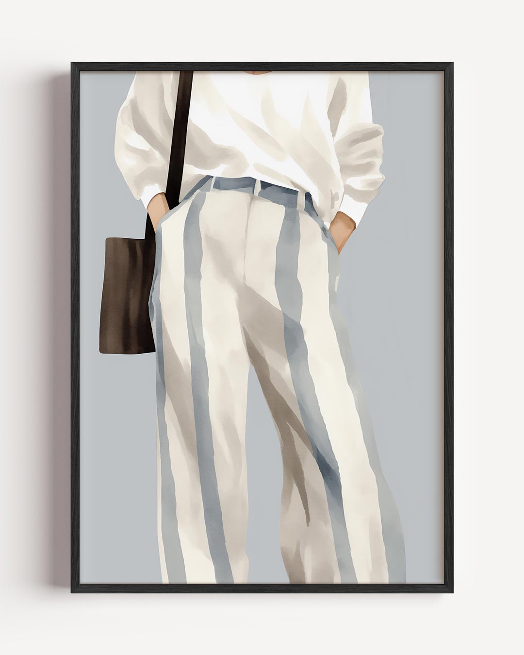 Stijlvolle Strepen Chic Poster-WallArtistic