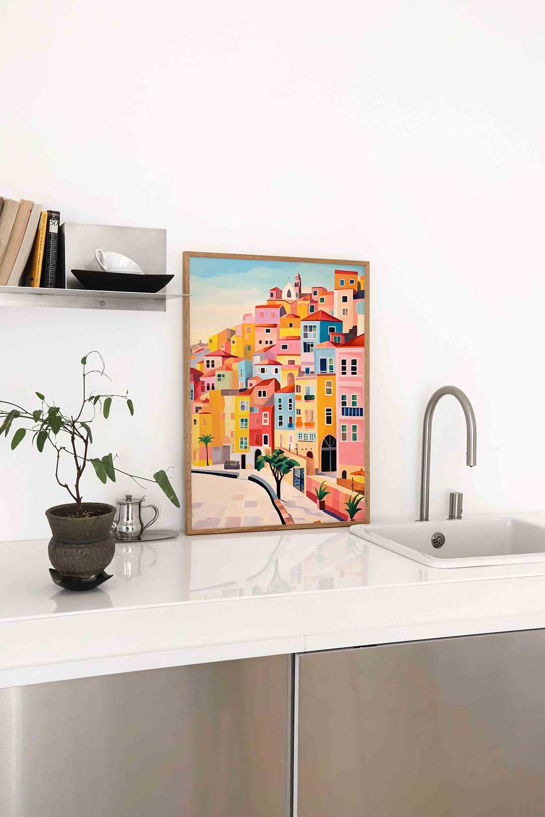 Gekleurde huizen Poster