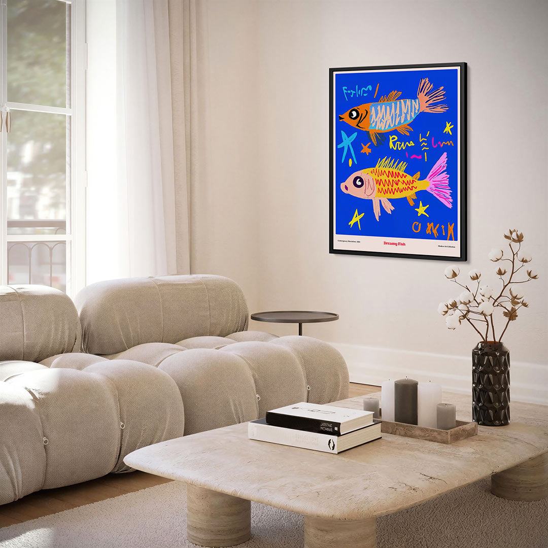 Vrolijke vissen Kunstwerk