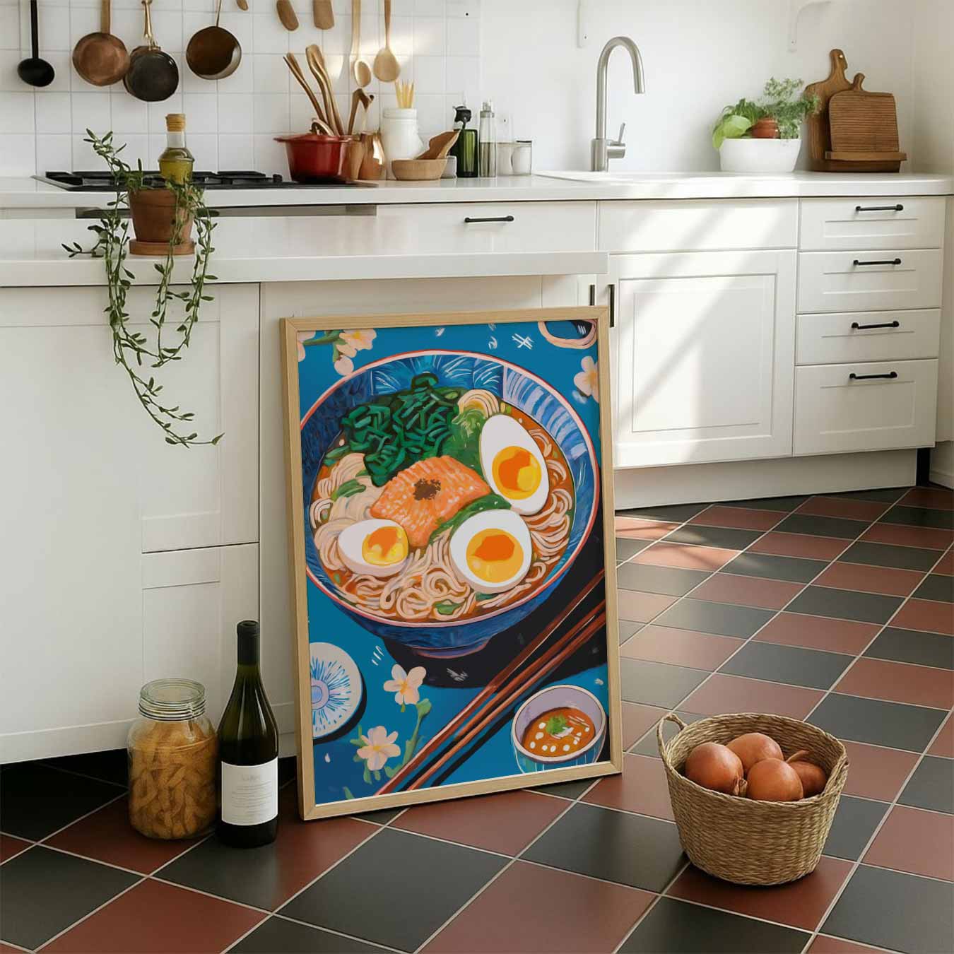 Kleurrijke Ramen Delicatesse Poster-WallArtistic