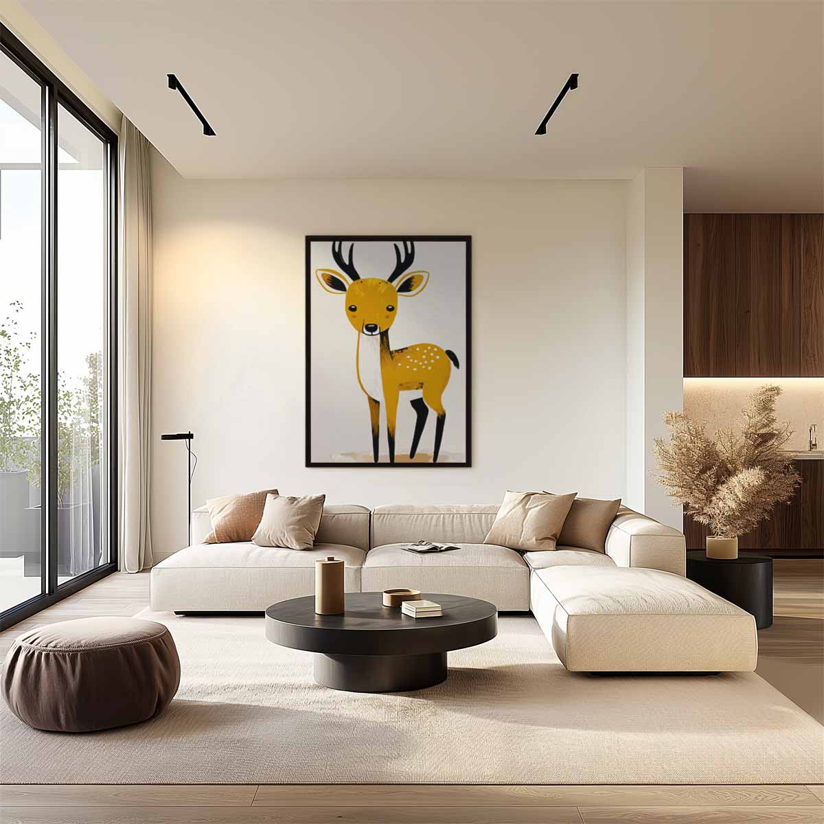 Lief Hert Illustratie Kunstwerk-canvas-dibond-plexiglas-wanddecoratie-WallArtistic