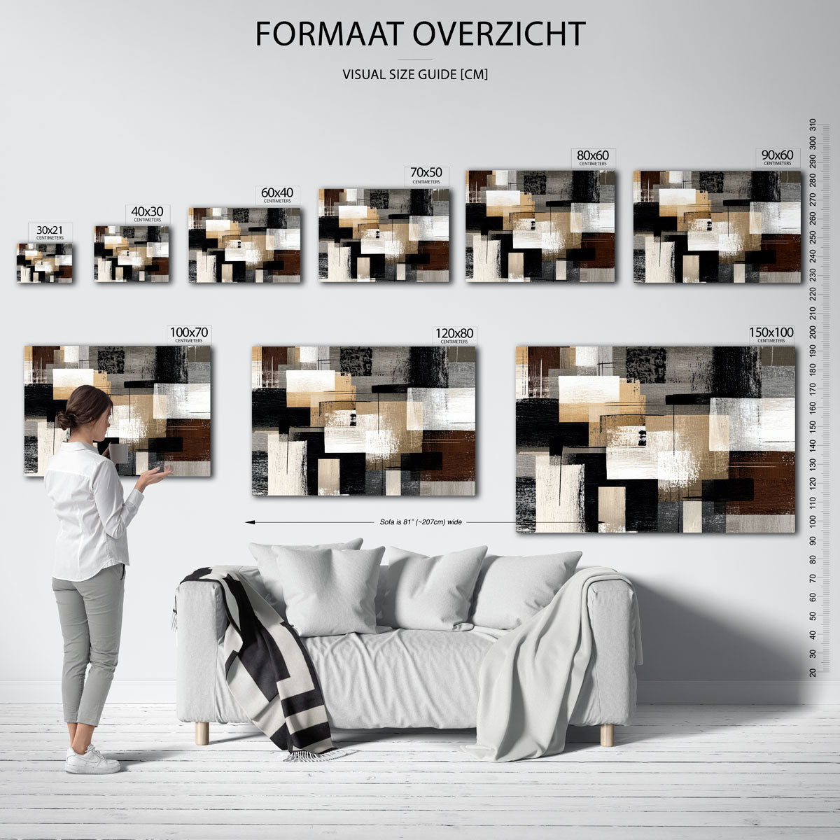 Abstracte rechthoeken Poster