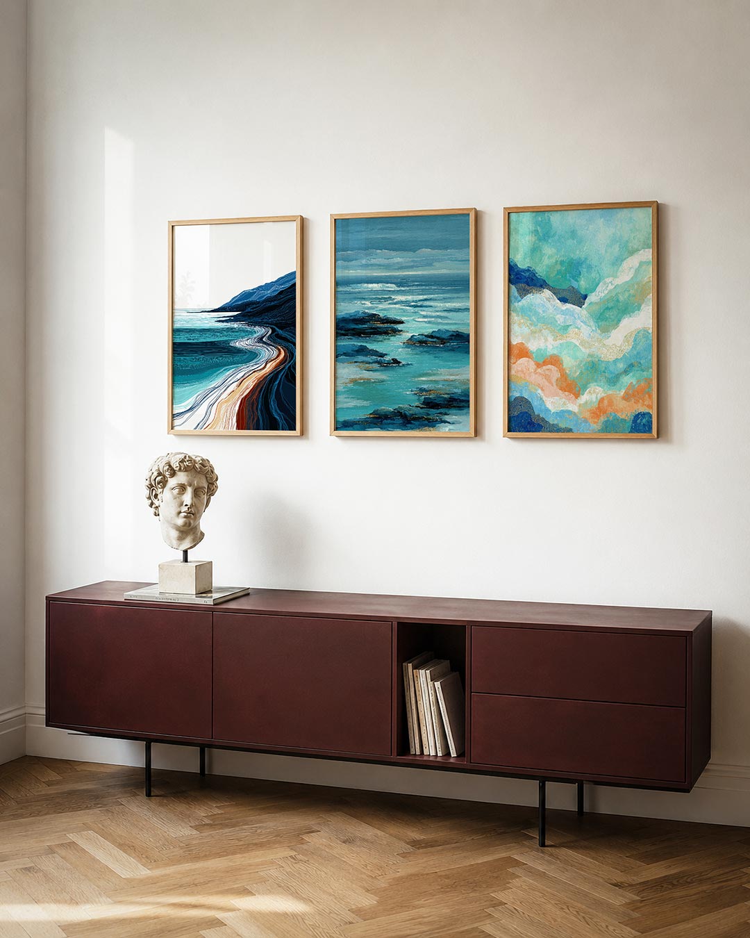 Golvend lijnenspel Posterset