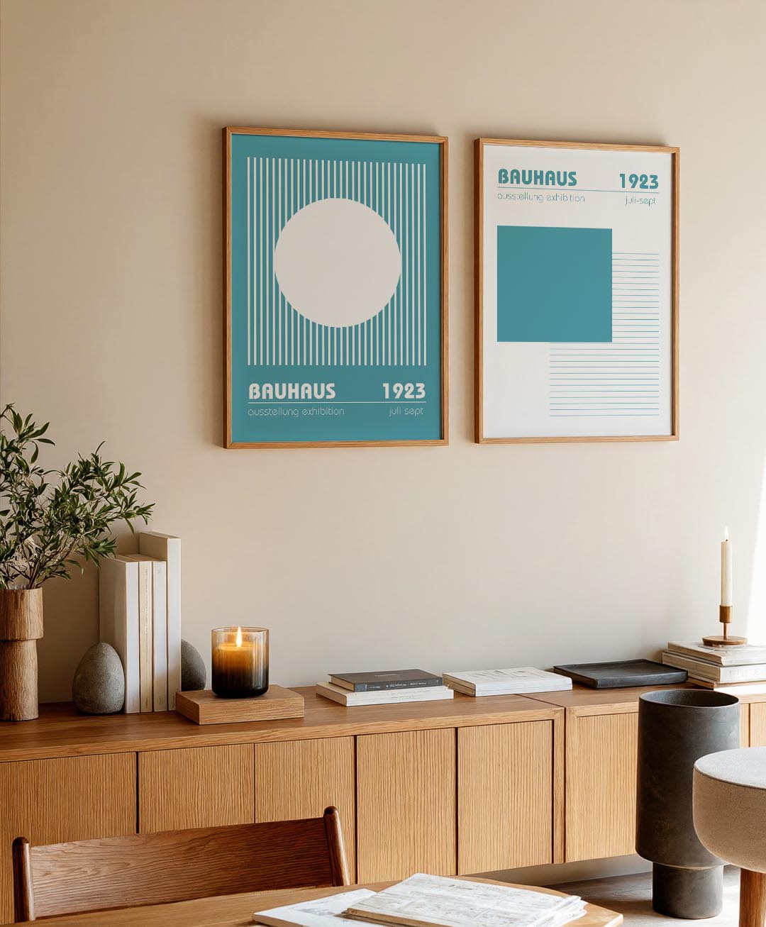 Lijnen en cirkel Posterset
