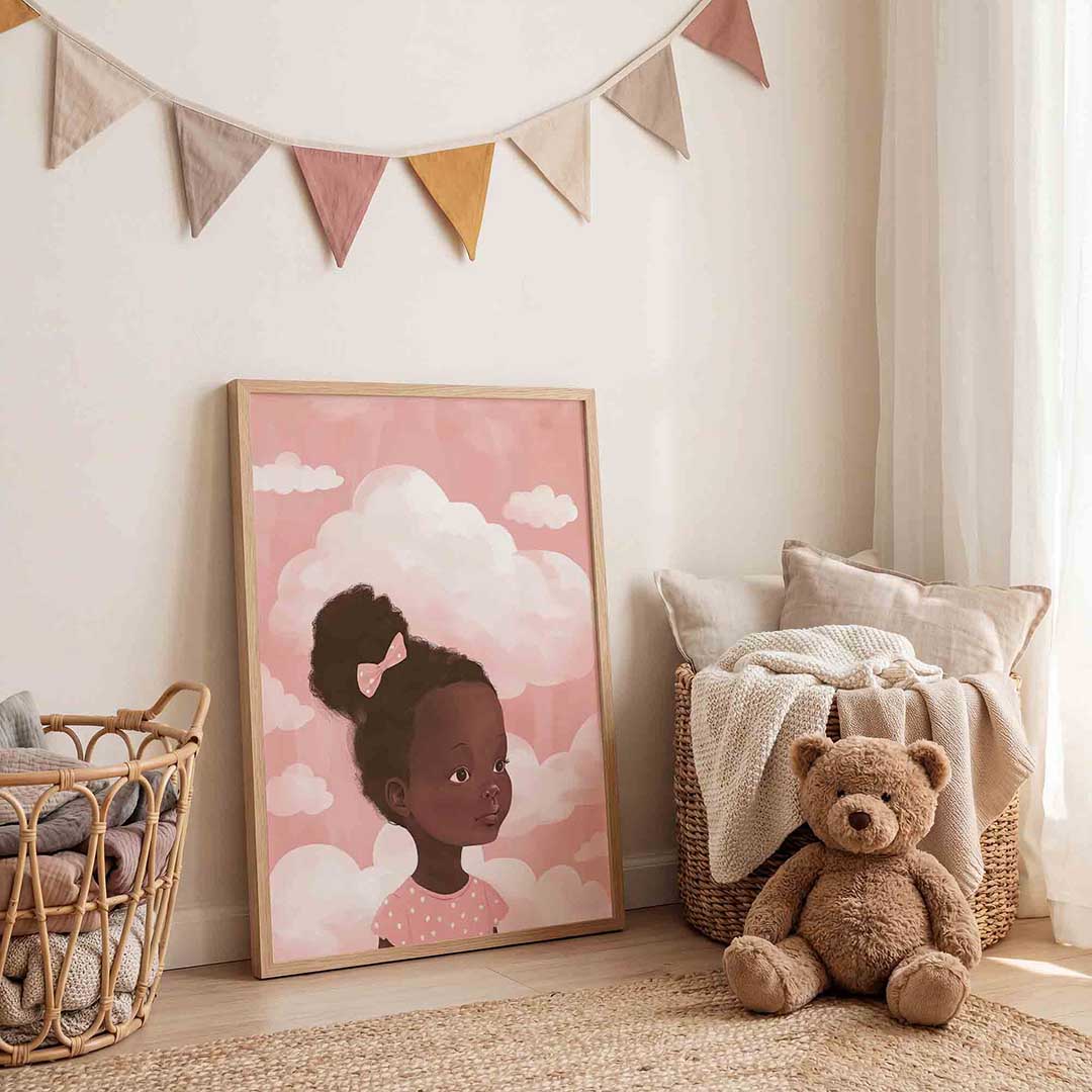 Meisje met wolken Poster