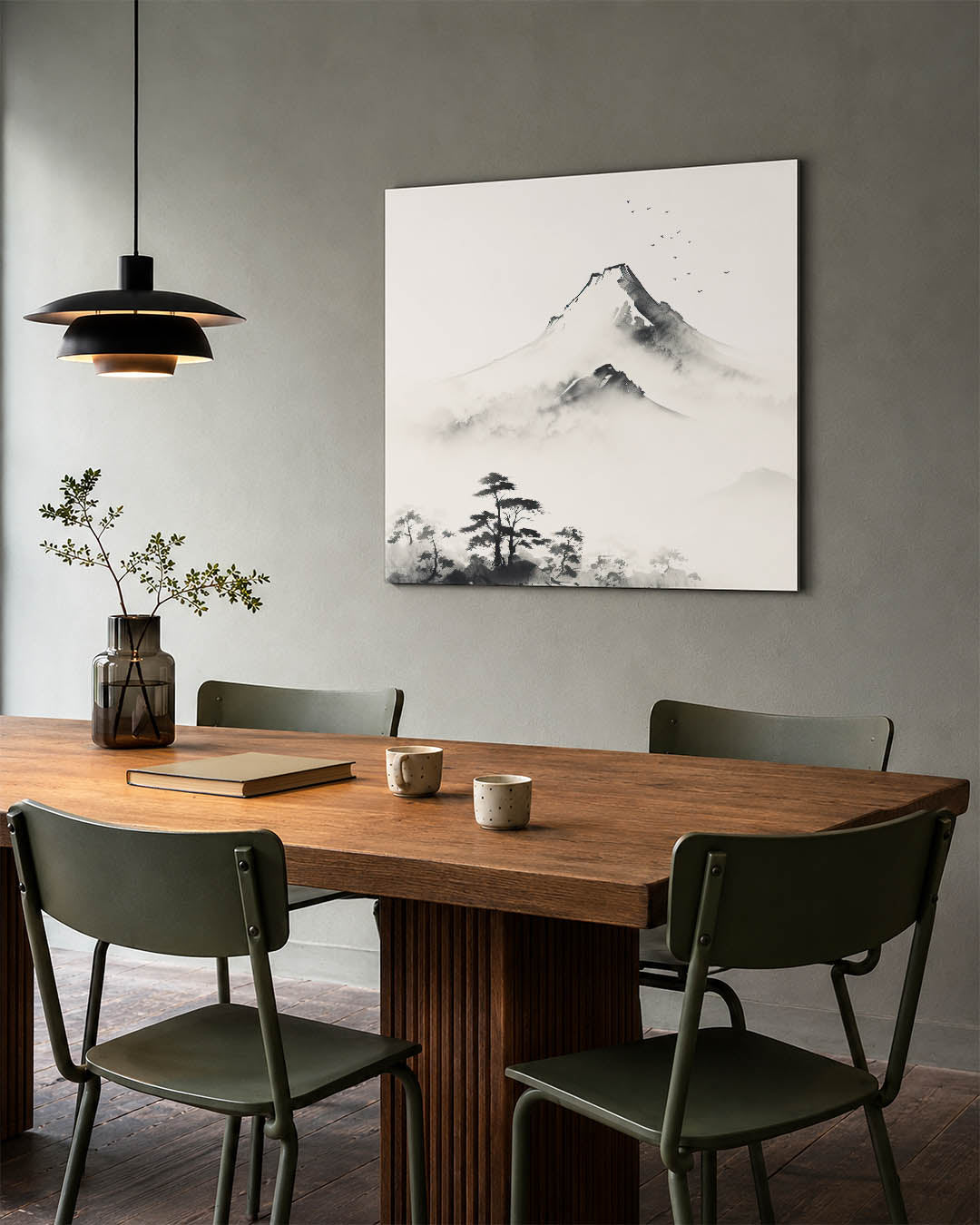 Serene berglandschap Kunstwerk