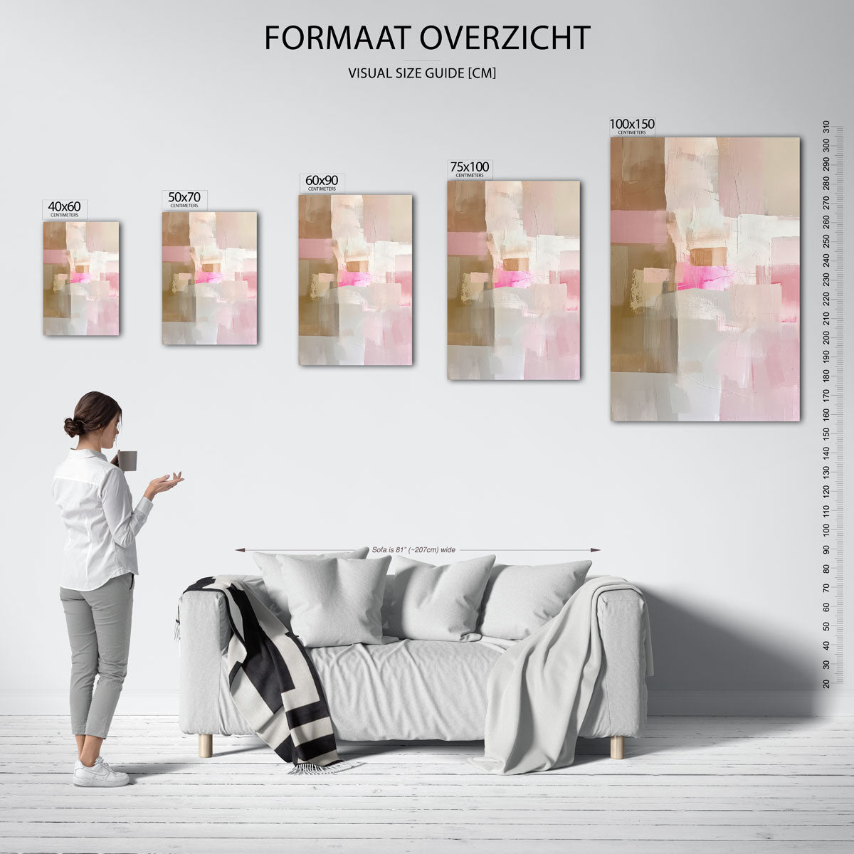 Zachte kleuren harmonie Kunstwerk