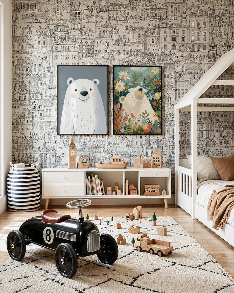 Vrolijke ijsbeer Posterset