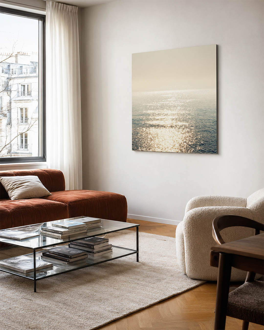 Zonlicht op water Kunstwerk