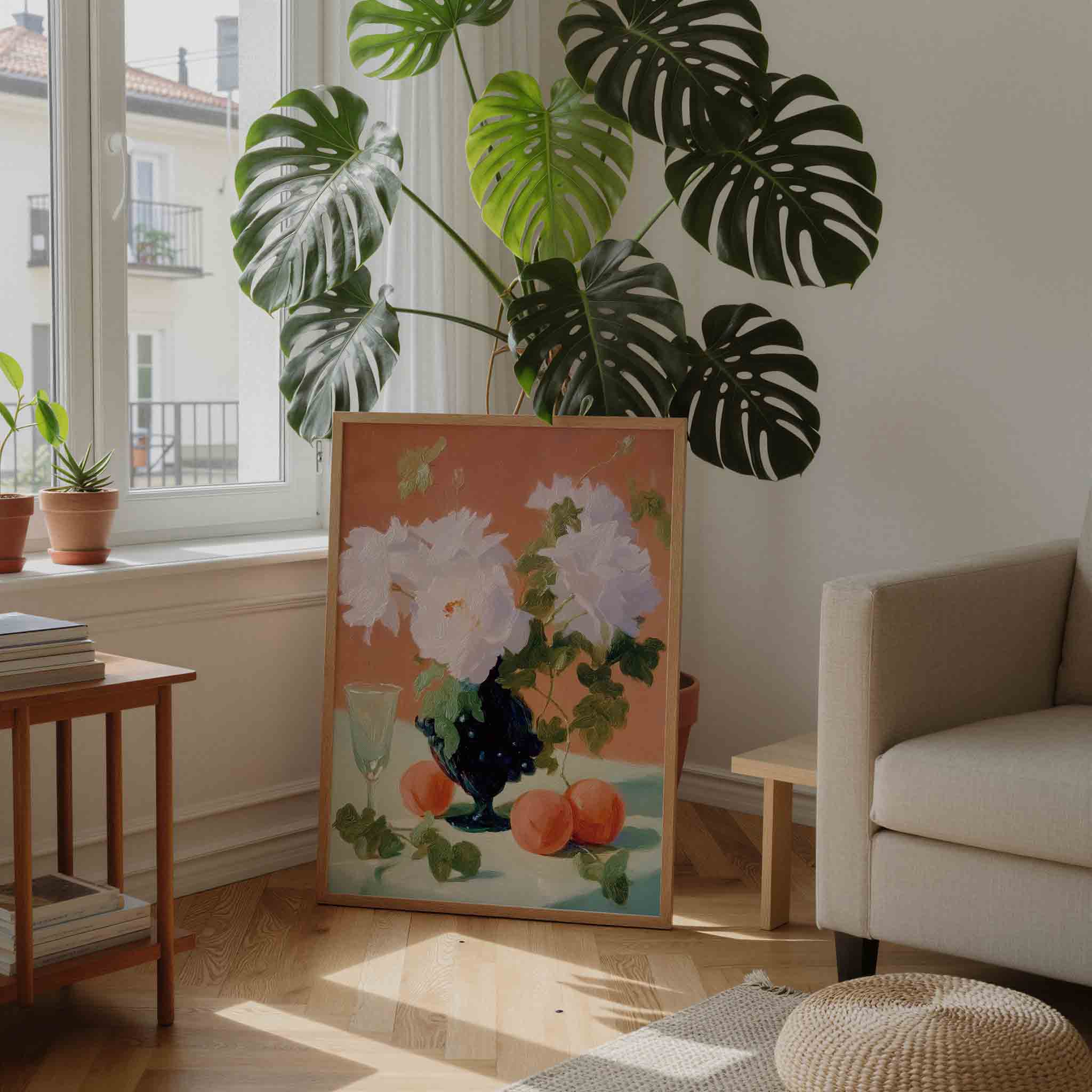 Bloemen en fruit Poster