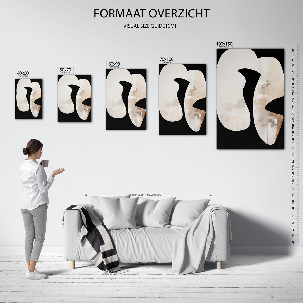 Organische vormen compositie Kunstwerk