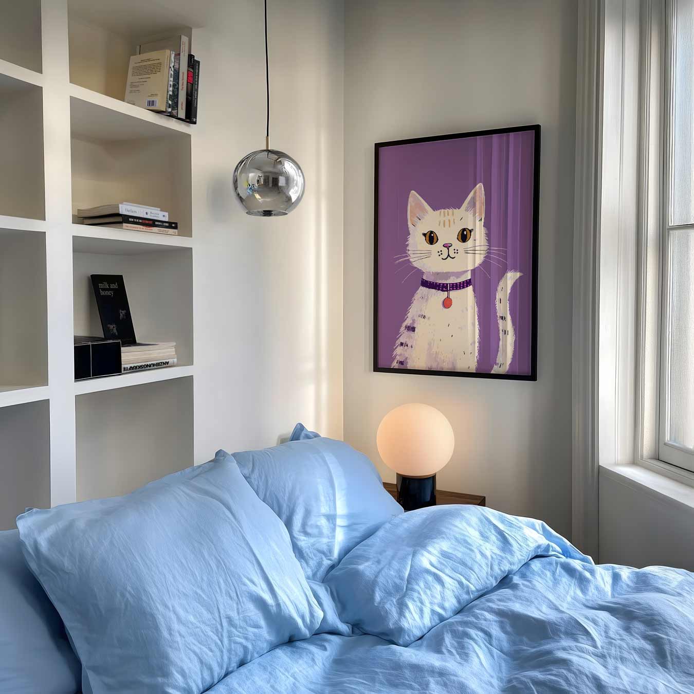 Schattige Kattenvriend Poster-WallArtistic
