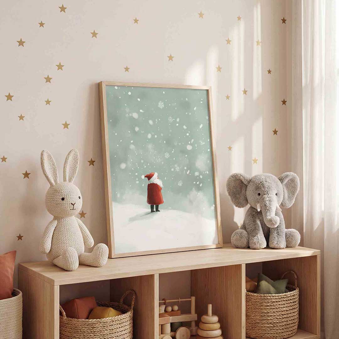 Sneeuwlandschap met figuur Poster
