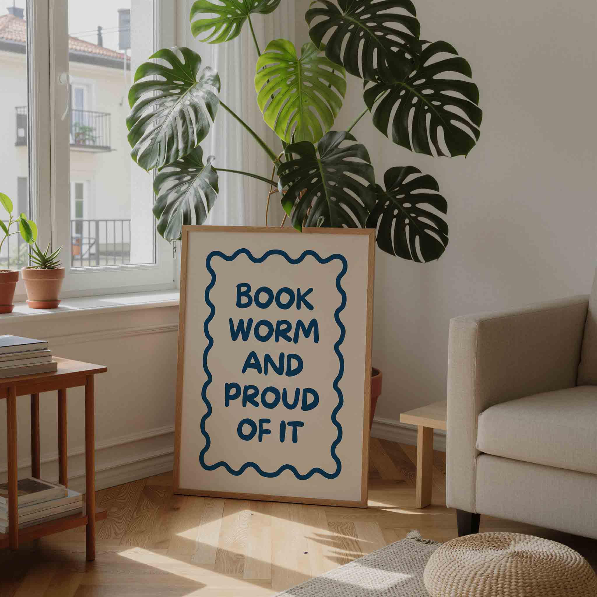 Boekwurm trots Poster